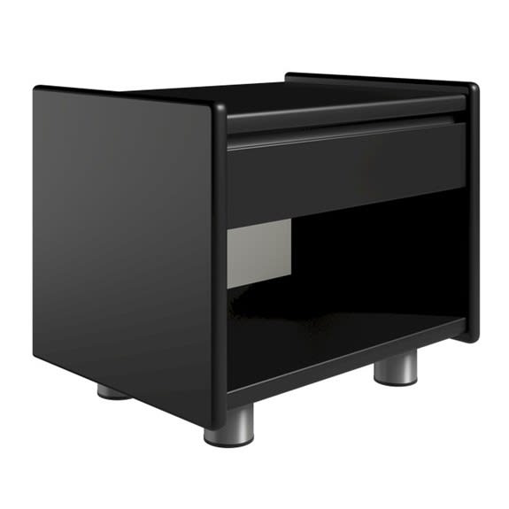 Kaagaard Sengebord 215037 50x37 Sort, Metal ben