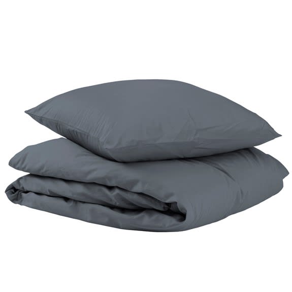 Unikka sengetøj 200x200 mørkegrå bomuld